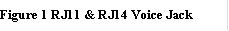 Figure 21 RJ11 & RJ14 Voice Jack